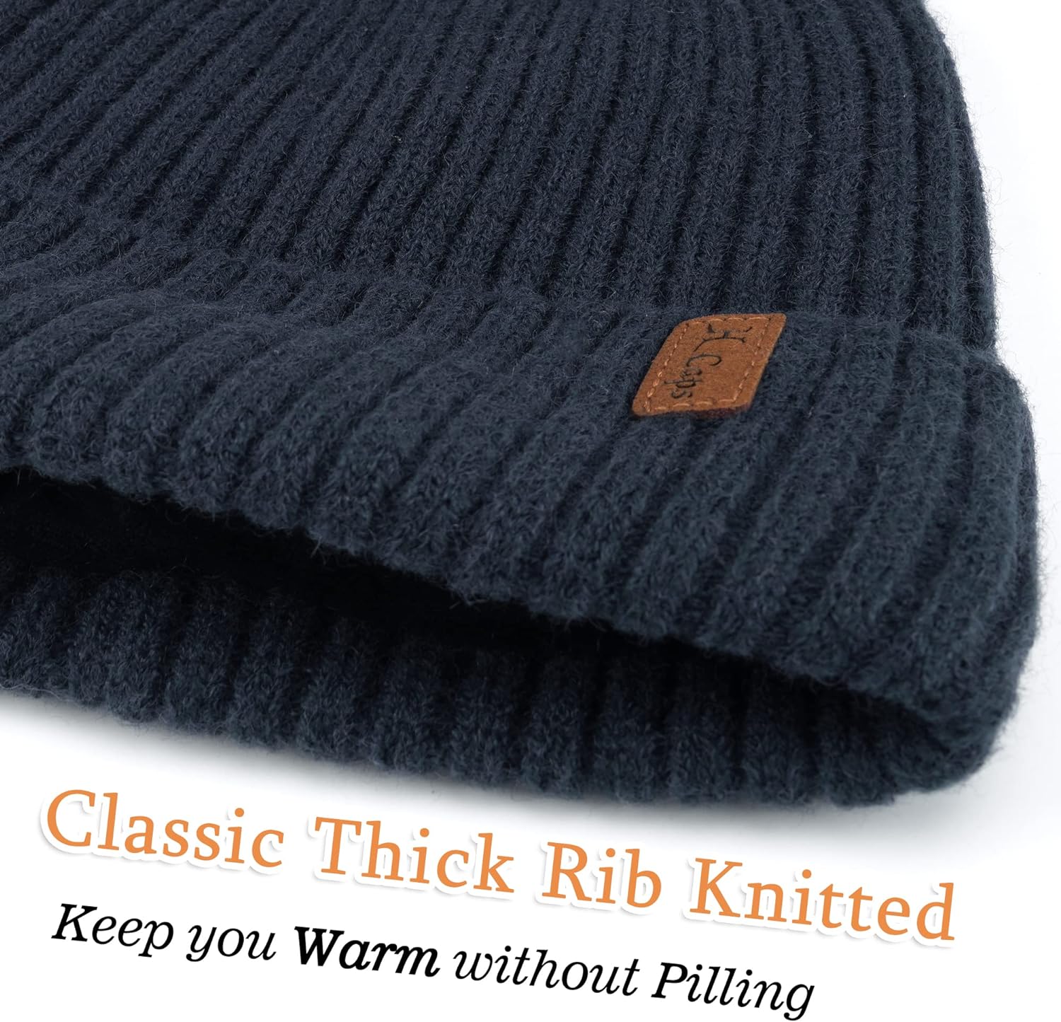 FZ FANTASTIC ZONE Mens Winter Warm Beanie Hats Knitted Slouchy Skull Caps with Fleece Lined for Women Men Cold Weather - Image 2